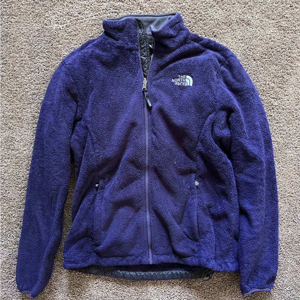 The north face purple fleece zip up